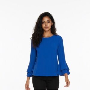 Simply Irresistible Royal Blue Bell Sleeve Blouse